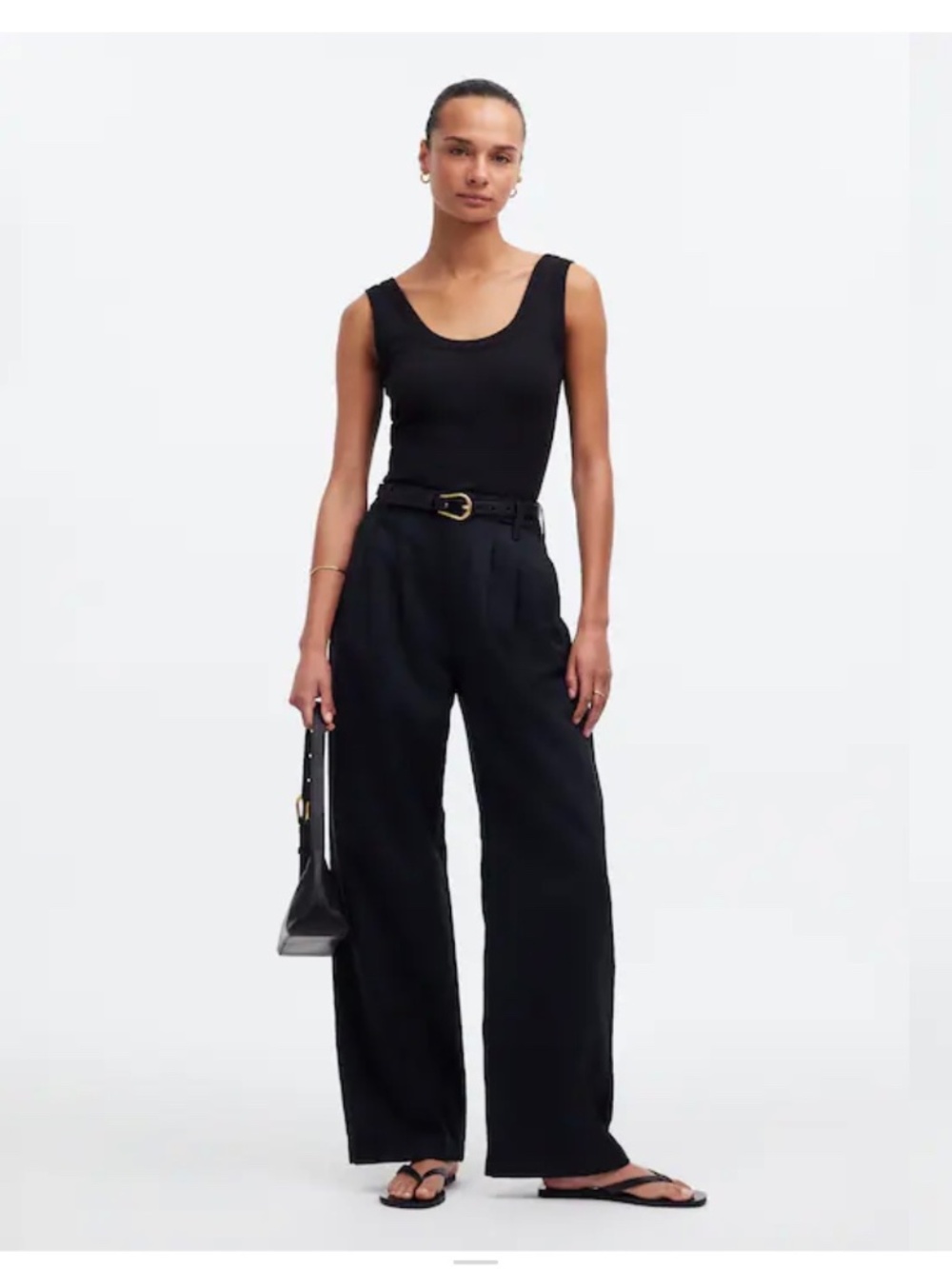 Madewell, Petite Harlow Wide Leg Pant - 2P, Black, NWT
